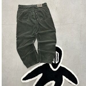 Levis SilverTab Relaxed Fit Corduroy Pants Mens 32 Olive Green Baggy 90s Vintage